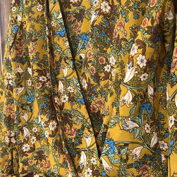 Jodifl Floral V-Neck Wrap High-Low Hem Top Blouse Small - Picture 3 of 12